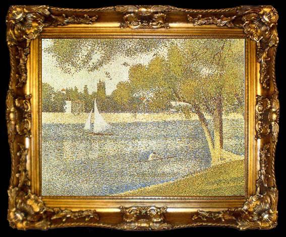framed  Georges Seurat Impression Figure, ta009-2
